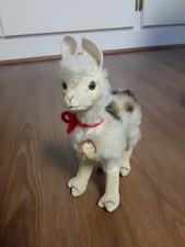 Vintage Steiff Mohair Lama,7in, Hardstuffed, Paper Name Tag,Excellent Cond 1950s