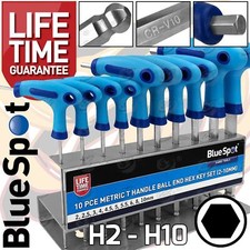 T-Handle Ball End Hex Keys Allen Key Set H2 - H10 10pc Long & Short Reach HEX HX