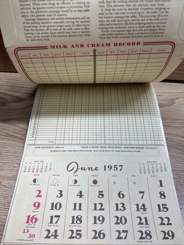 Original 1957 Calendar by Southwestern Bell Telephone Company Unused With Pencil - Picture 9 of 12