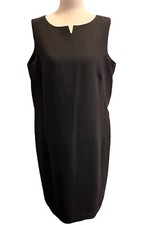 WORTHINGTON Size 14 Sleeveless Classic Little Black Black Dress with Lining