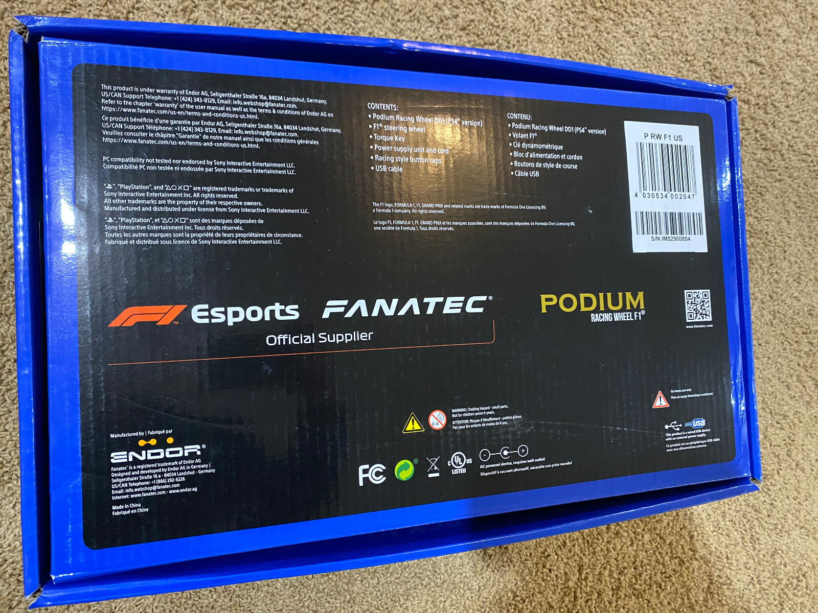 Fanatec Podium racing wheel F1, Podium Wheel Base DD1, brand new open