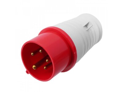 Industriestecker 5-polig 16A IP44 – Wasserdicht, Für Starkstrom 220-380V, Wandmontage