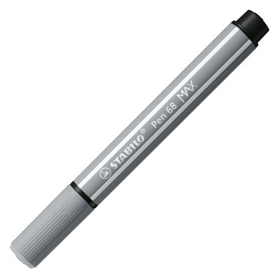 Stabilo Pen 68 Max Felt Tip Pen with Thick Chisel Centre Cold Grey