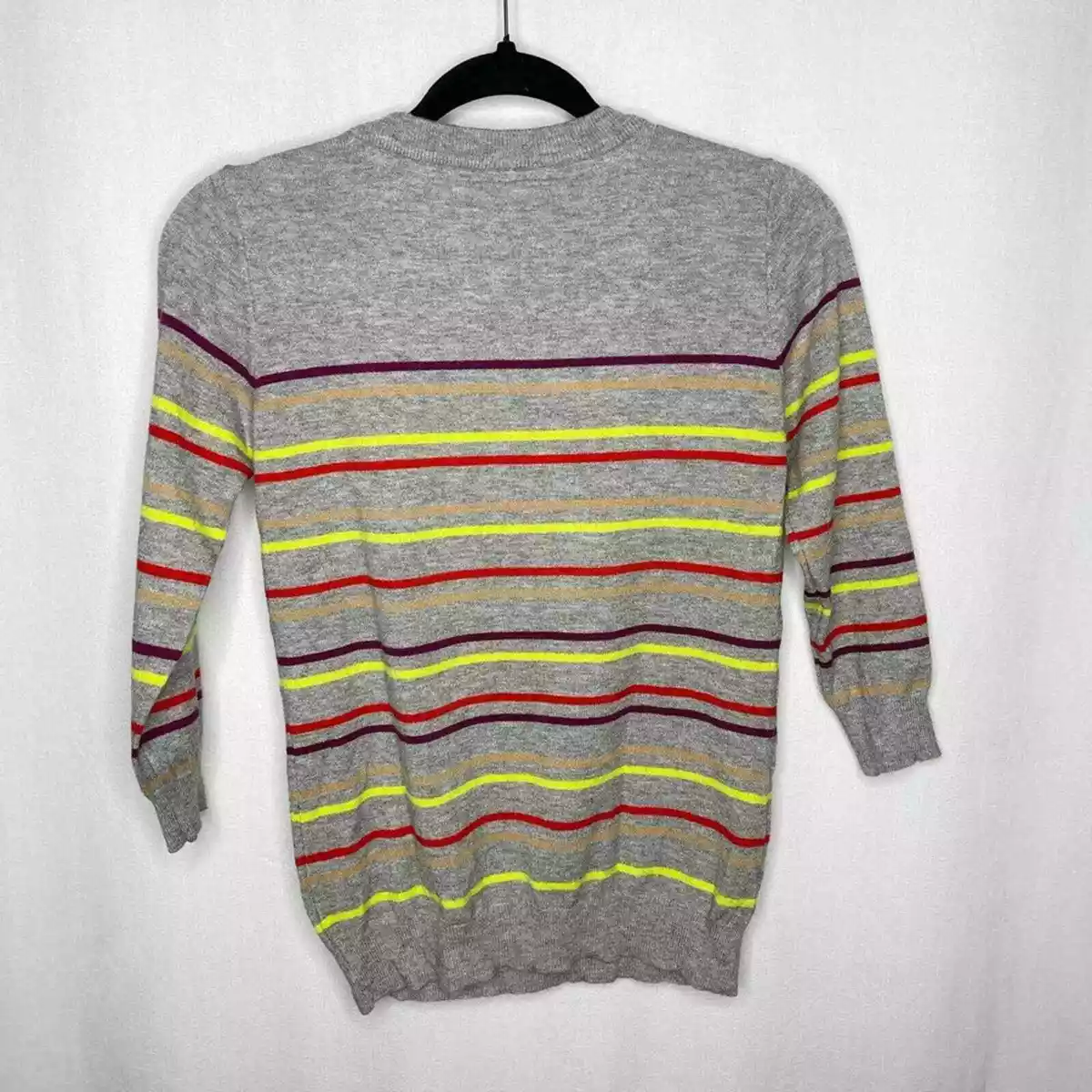 ModCloth Charter School gray striped lightweight pullover women s
