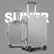 Bopai Aluminium Luggage Travel Hard Suitcase Light weight TSA Lock 2PCS Set