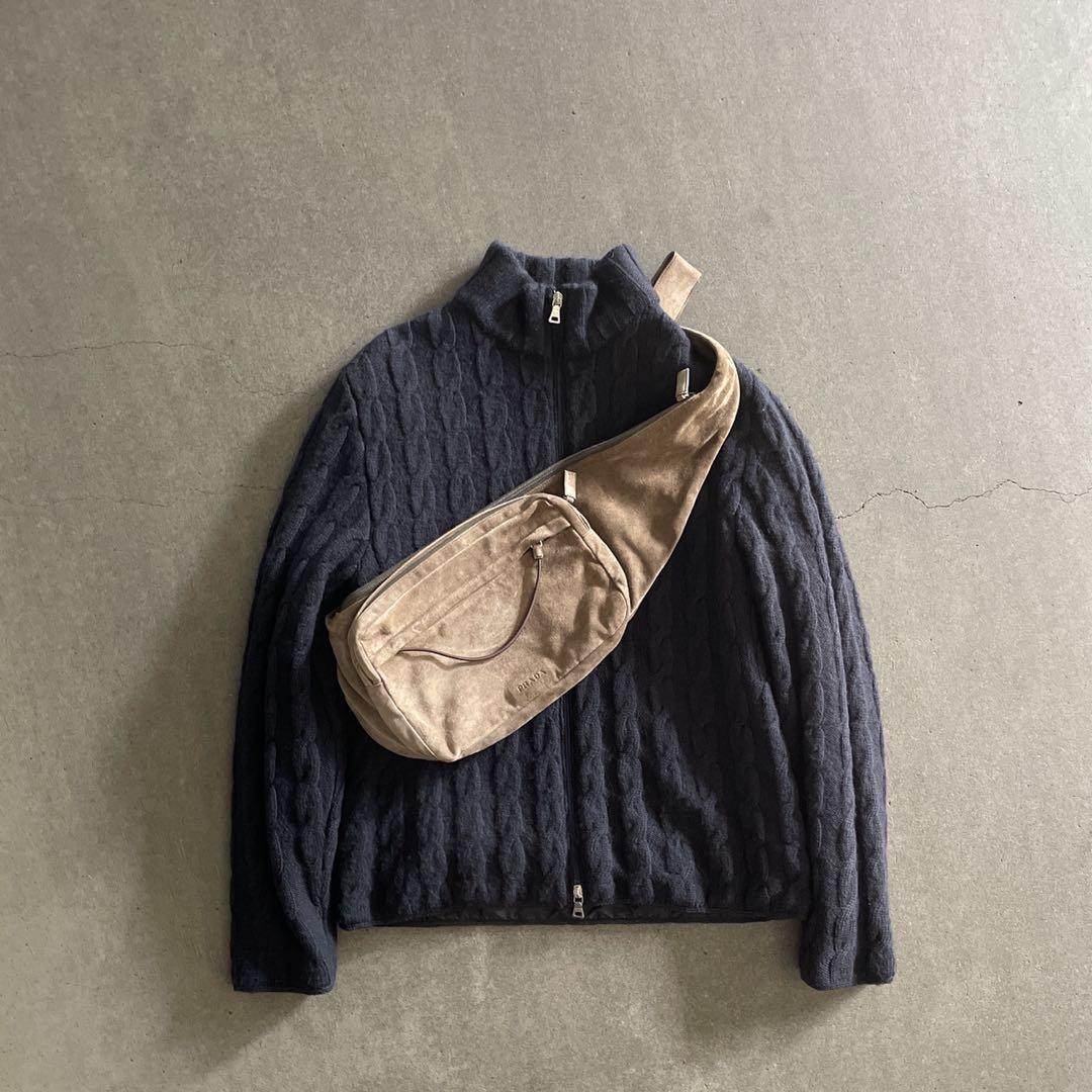 99aw PRADA unborn carf leather bodybag 1999Aw Prada Unborn