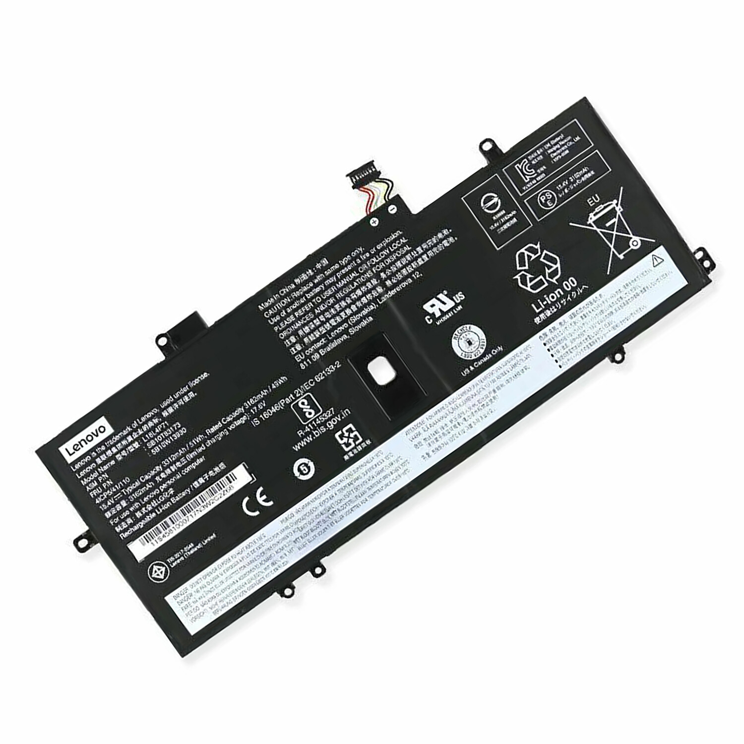 KXRSII ThinkPad X1 Carbon Gen 7 Akku, L18C4P71 Akku für Lenovo ThinkPad X1 Carbon Gen 8, X1 Yoga Gen 4, X1 Yoga Gen 5 Serie 20QD 20QE L18L4P71 L18M4P72 15.4V 51Wh 3325mAh