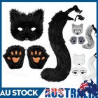 Therian Paws Furry Mask & Tail Set Cat lady Mask Christmas Party Costume Gifts