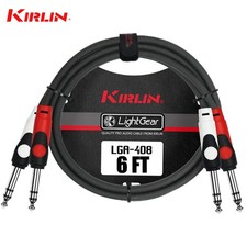 Kirlin 6FT Light Gear Dual 1/4" TRS to Same Patch Cable LGA-408-06