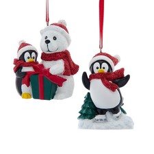 Polar Bear with Penguin Ornaments