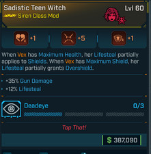 Borderlands 4 ⭐ TEEN WITCH CLASS CLASS MOD⭐VEX SIREN ⭐5 GRAVE THIRST⭐GUN DAMAGE