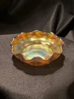 Tiffany Gold Iridescent Small Dish Trinket Bowl SIGNED  “LCT Favrile”