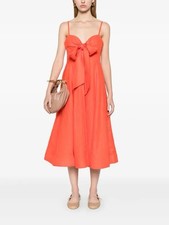 NWT Zimmermann Crush Tie Front Linen Midi Dress 2 US8