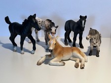Schleich Figuren Konvolut 5 Pferde 2003-07 (siehe Beschreibung) gebraucht