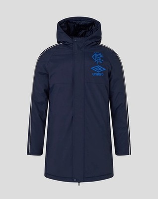 Glasgow Rangers FC marineblau Erwachsene Reise Bench Jacke UVP £100 neu mit Etikett Größe 5XL