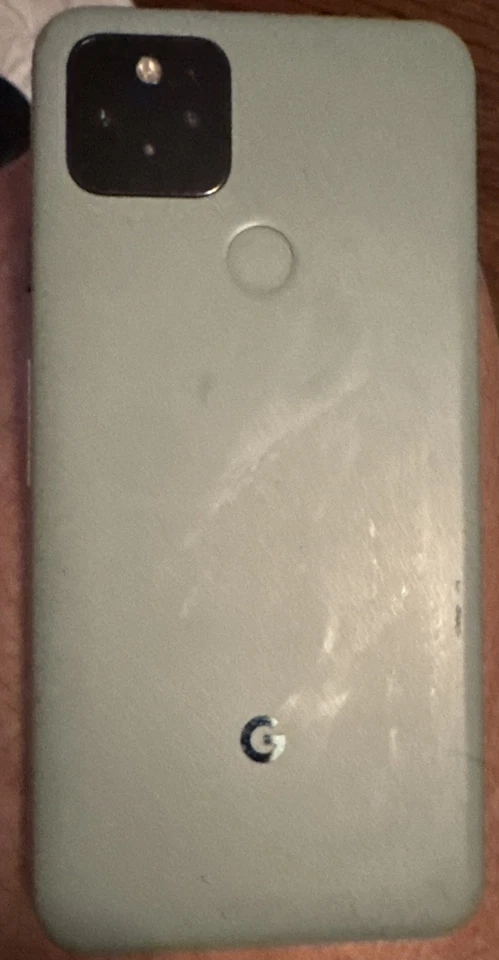 Google Pixel 5 128 GB Green Power Up Unknown Fast Ship Good Broken Glass Issue - Image 2 of 2