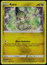 Carta Pokemon Axew 110/172 stelle brillanti comuni giocata moderatamente