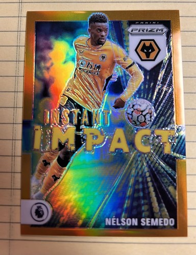 2021-22 Panini Premier Instant Impact Insert #21 Nelson Semedo 2/10 Gold Prizm