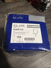 Elite Components Galvanized Threaded Brindle Ring 1 1/4” Dia 1/4” Screw Met 100 