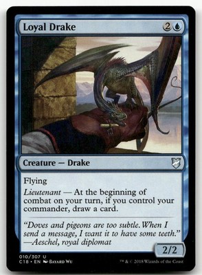Loyal Drake #10 (NM) Commander 2018 C18 Magic MTG