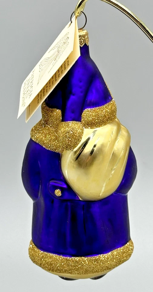 Patricia Breen Santa and Teddy Glass Christmas Ornament #9642 1996 6 inch - Image 4 of 4