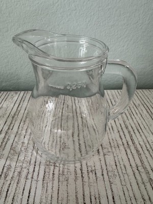Vintage Cerve Made in Italy 0.25L Heavy Clear Glass Small Pitcher or Creamer