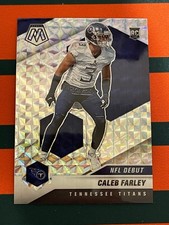 2021 PANINI MOSAIC CALEB FARLEY NFL DEBUT SILVER MOSAIC TENNESSEE TITANS ROOKIE