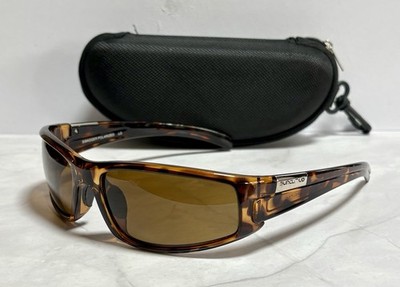 SUNCLOUD Swagger Unisex Polarized Polaroid Wrap Sunglasses Brown TORTOISE