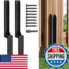 HuaSheWJ Heavy Duty Steel Fence Post Anchor Ground Spike 2-Pack Fix Broken Leani