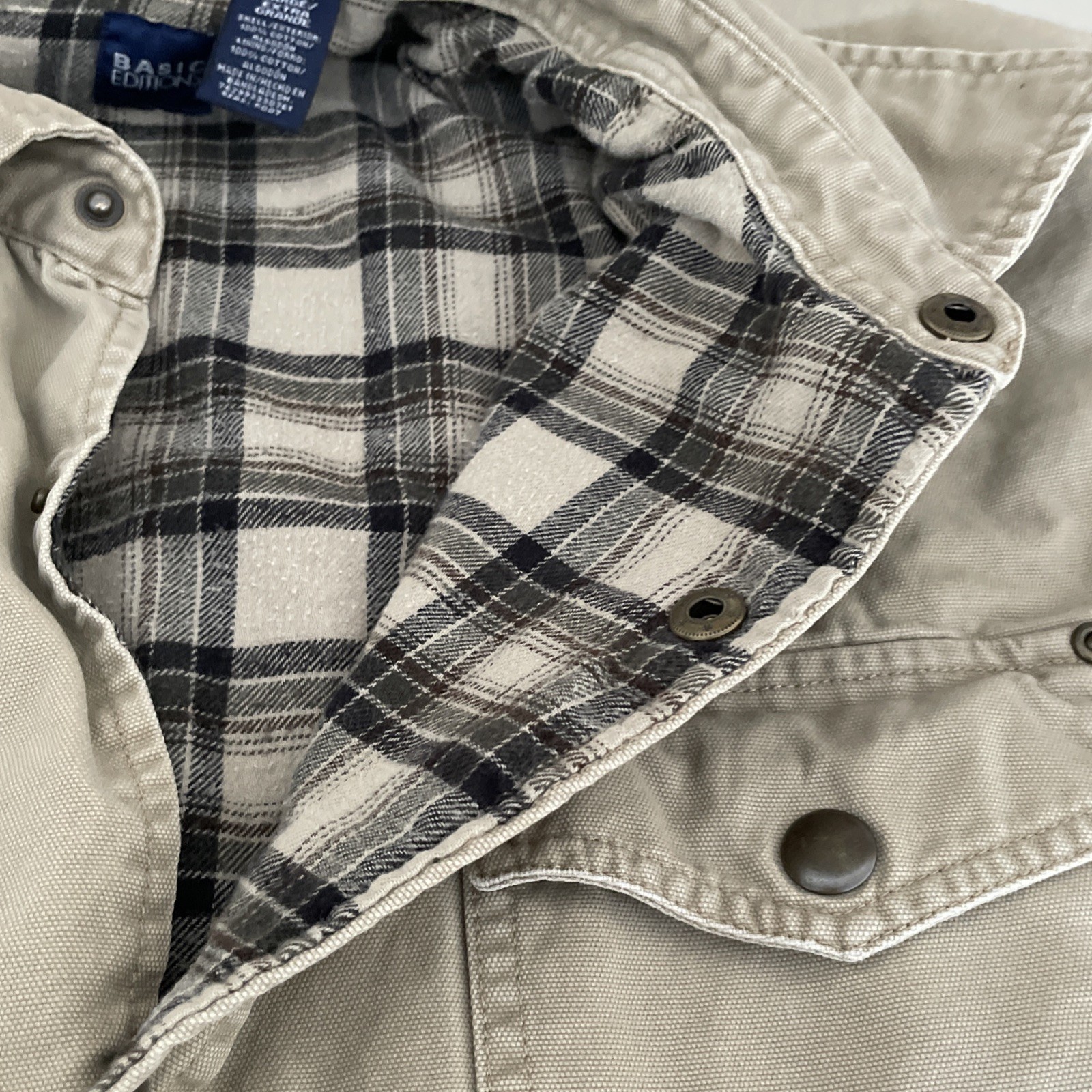 Basic Edition Men's Flannel-Lined Jacket Heavy Ca… - image 10
