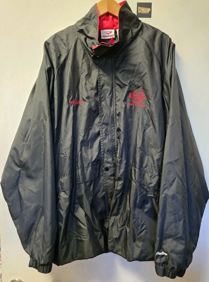 Vtg 90s Walker Texas Ranger Cast & Crew Full Zip Windbreaker Jacket XXL Rawlings - Image 3 of 4