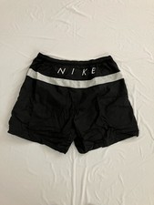 Nike Vintage Shorts Nylon Athletic Spellout Y2K Sz XL Black Trunks Mesh 90s