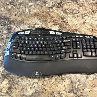 Logitech K350 Wave Wireless Ergonomic Keyboard + M310 Mouse Bundle, USB Receiver