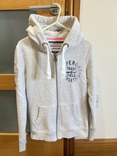 Women's Superdry Light Grey Marl Zip Up Hoodie Small