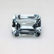 12.9 Ct AQUAMARINE Emerald Cut Stone, AAA Grade HIGH QUALITY Loose Stone Gift