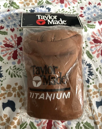 Taylor Made Titanium Driver Head Cover Brown Black Vintage New - Image 1 of 1