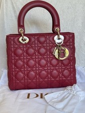 Dior Lady Dior Cannage Bag Medium Red