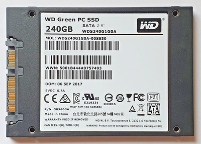 240GB SATA III Western Digital Green PC SSD WDS240G1G0A-00SS50 2D-NAND TLC 2.5''