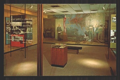 Unposted VA Lexington Marshall Plan Room George C Research Foundation Postcard