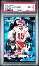 2024 PANINI PRIZM BLUE ICE #138 PATRICK MAHOMES II 31/99 PSA 10