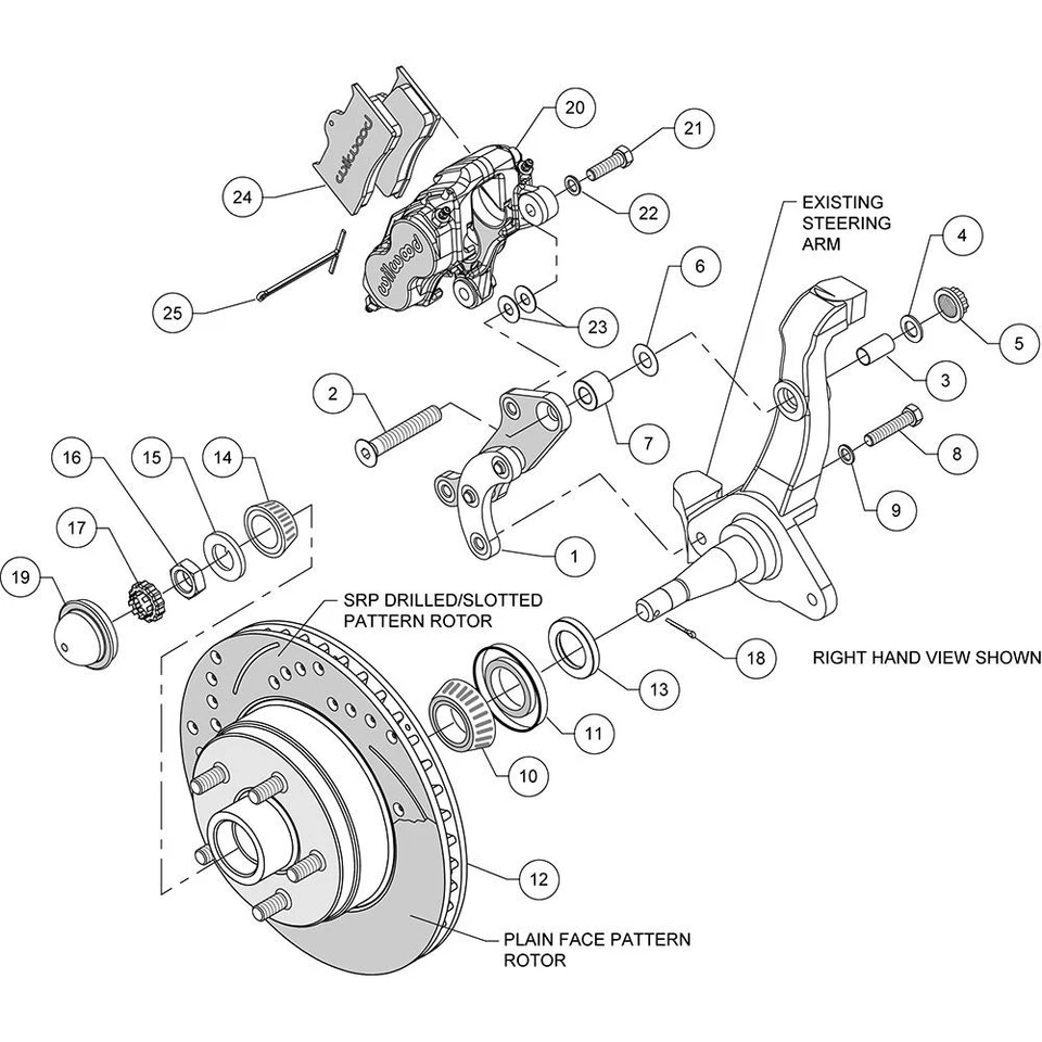 Wilwood 140-13653-R Classic Series Brake Kit, 57-68 Fits Ford/Mercury/Edsel - Image 3 of 4