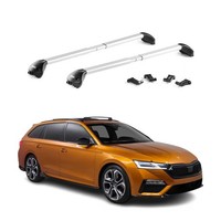 DachträGer GrundtäGer FüR Skoda Octavia Mk4 Kombi 2020-2026 100Kg Alu Silber ABE