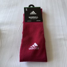 Adidas Baseball Over The Calf Compression Socks Youth Small Team Power Red NWT