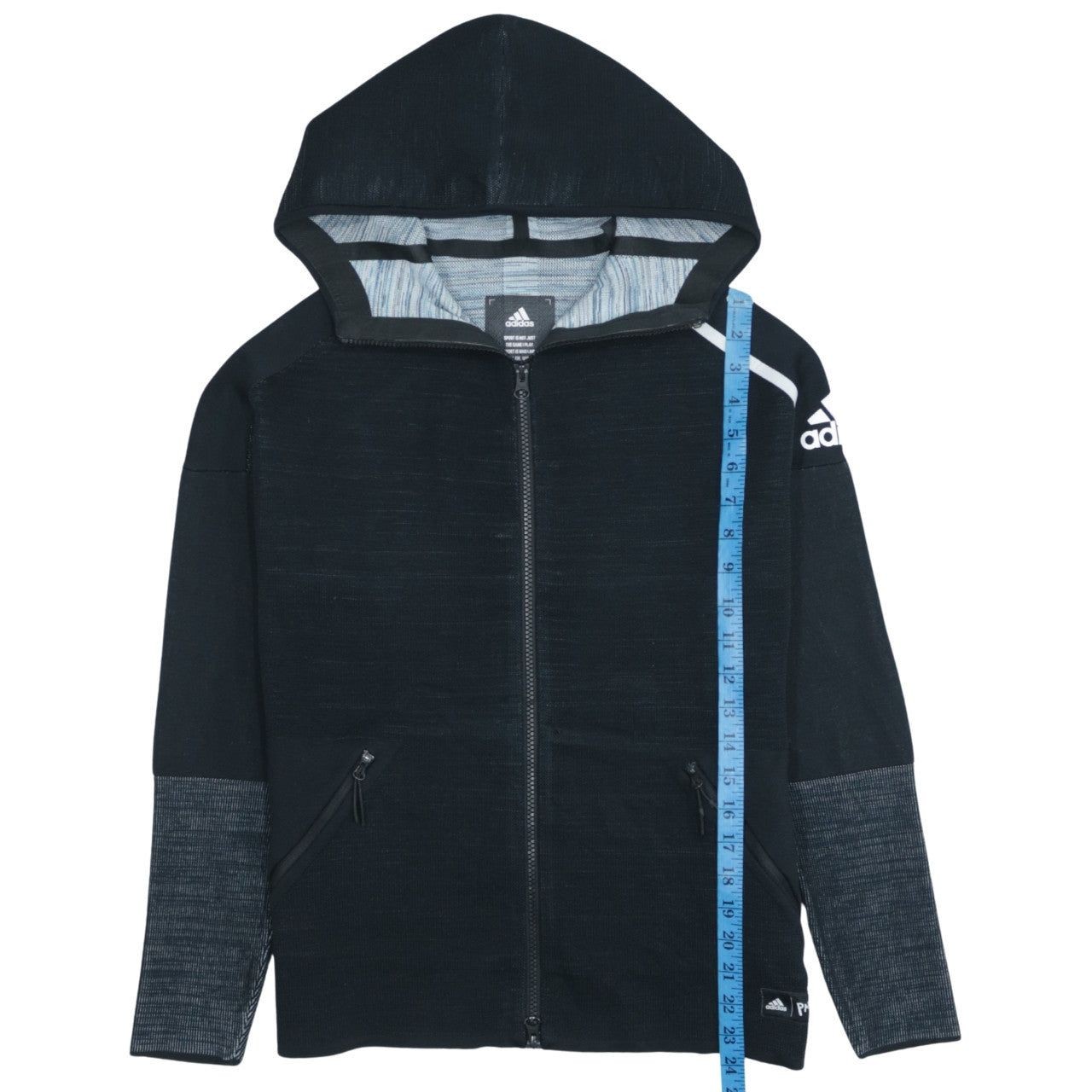 Adidas Black Hoodie Mens Xs image 6