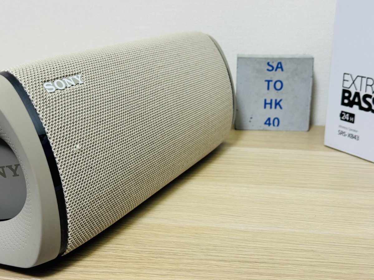 Sony SRS-XB43 EXTRA BASS Bluetooth Speaker IP67 Taupe Beige Box AC