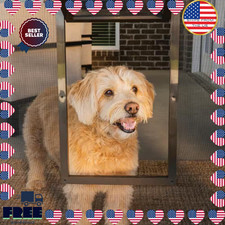 8 in x 9-1/4 in Pet Screen Door Dual slide locking system Up to 30lbs weight Pet