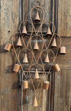 Diamond Shaped 16 Copper Colored Bells Wind C...