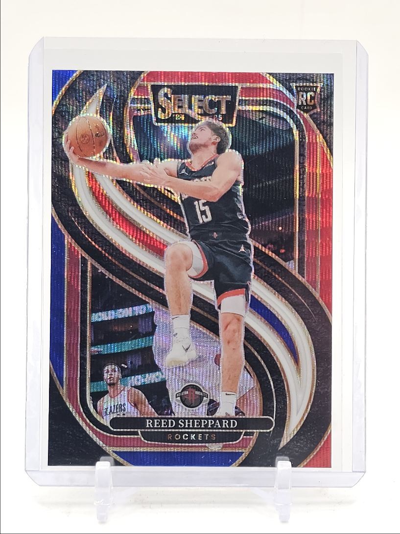 REED SHEPPARD 2024-25 SELECT PREMIER LEVEL ROOKIE TRI-COLOR PRIZM RC Q4397
