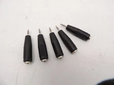 Lot of 5 New Stereo Headphone Adapter 3.5mm Female to 2.5mm Male 1/8" to 3/32"