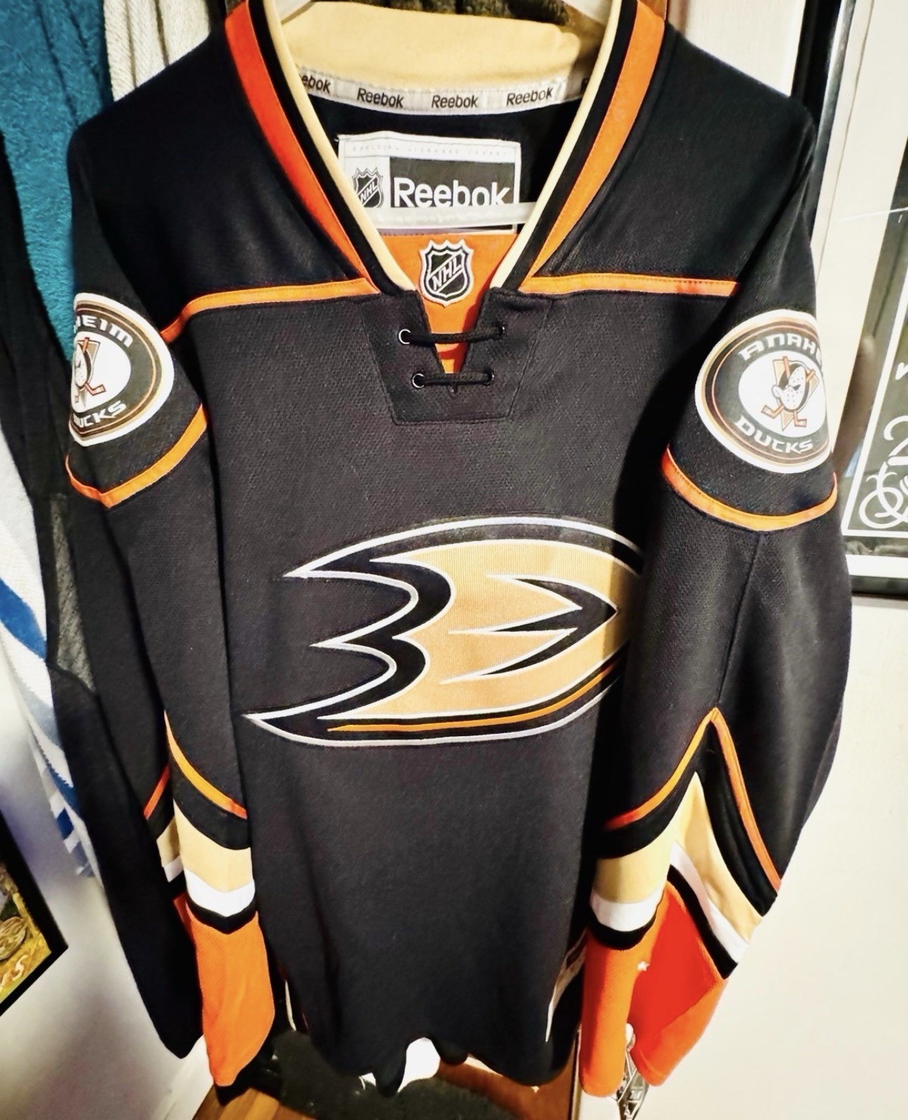 Reebok Anaheim Ducks Hockey Jersey Authentic XXL NHL Black